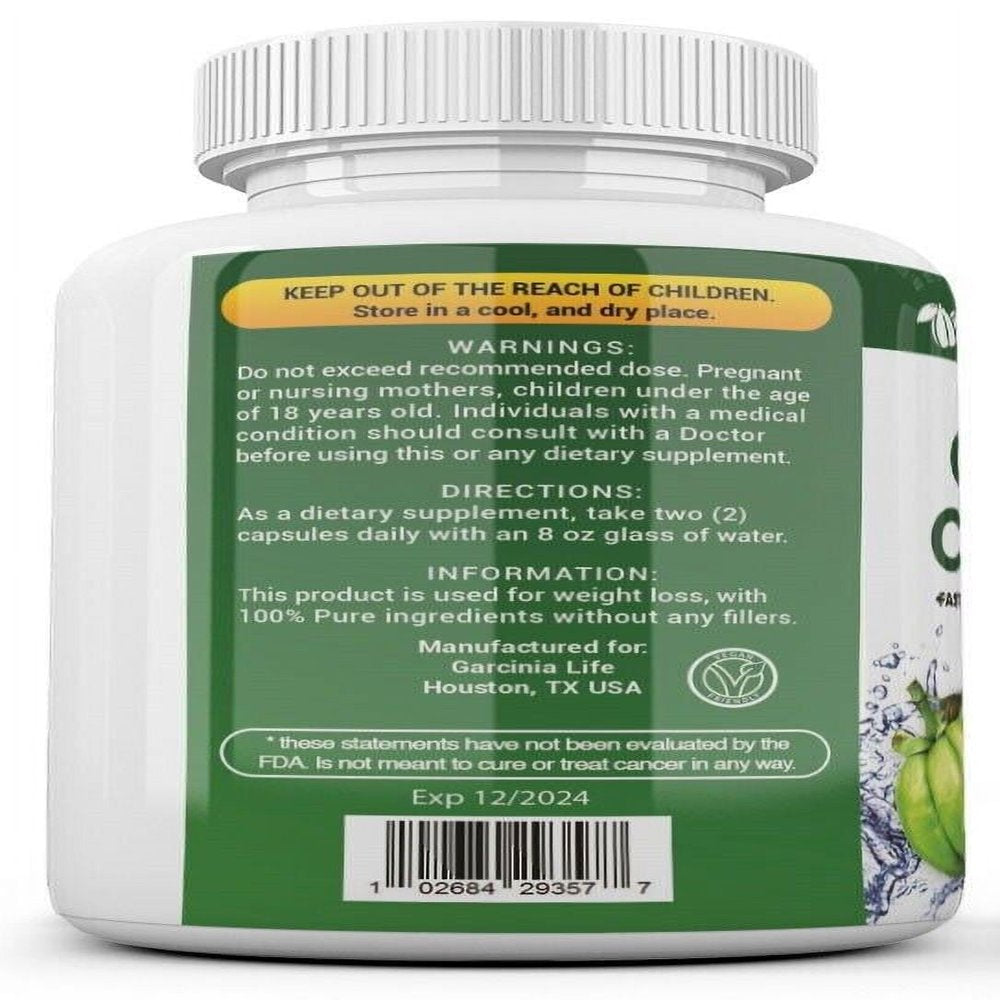 GARCINIA CAMBOGIA 95% HCA Diet Pills Weight Loss Fat Burner 60 Capsule