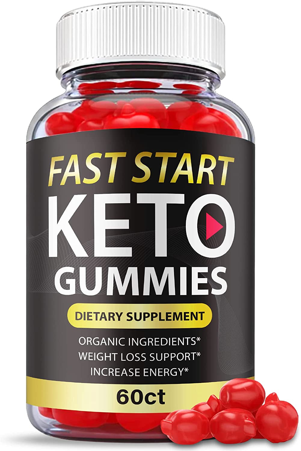 Fast Start Keto Gummies - Official Formula, Vegan, Non Gmo - Fast Start Keto ACV Gummies, Fast Start ACV Gummies with Apple Cider Vinegar, Vitamin B12, Vitamin B6, Beet Root Juice Weight (60 Gummies)