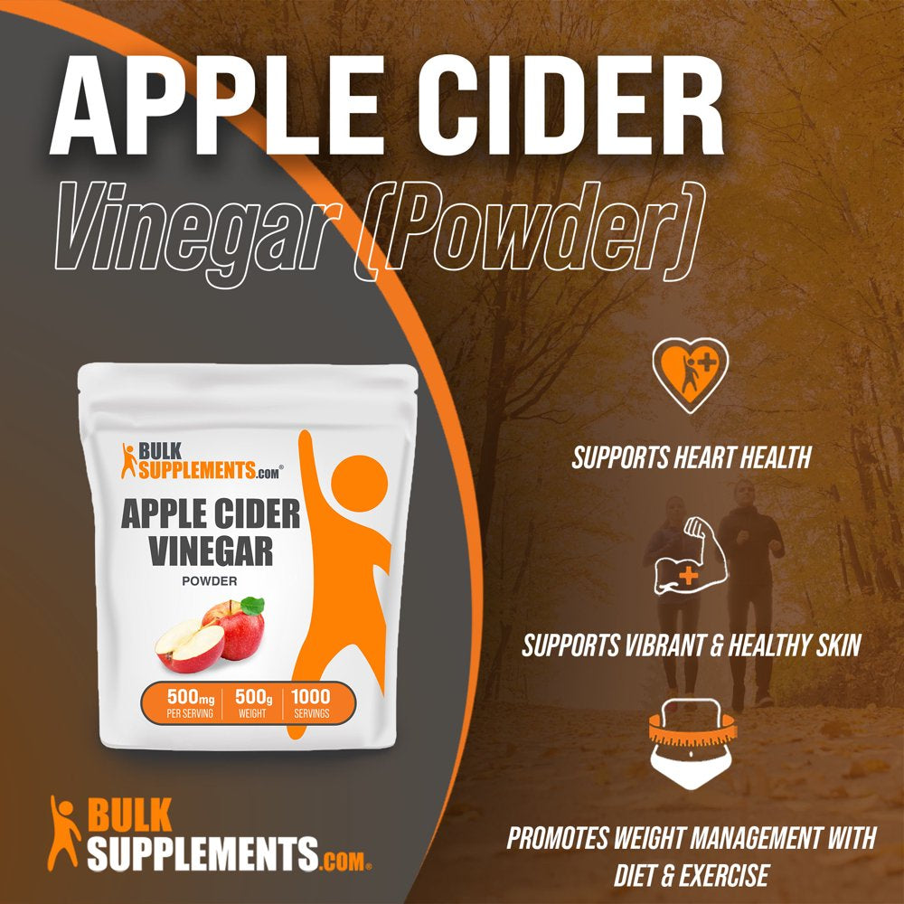 Bulksupplements.Com Apple Cider Vinegar Powder, 500Mg - Supports Heart Health (500G - 1000 Servings)