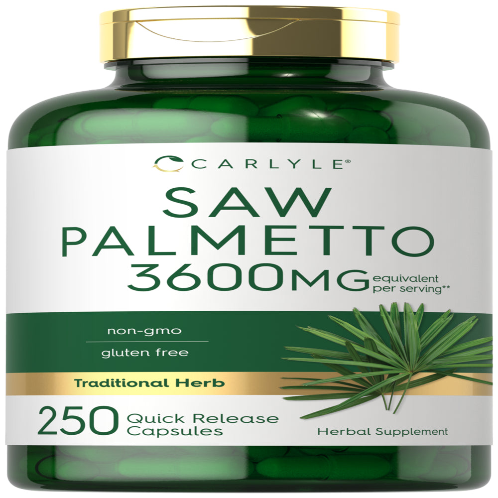 Saw Palmetto for Women and Men 3600Mg | 250 Capsules | Extract Supplement | by Carlyle