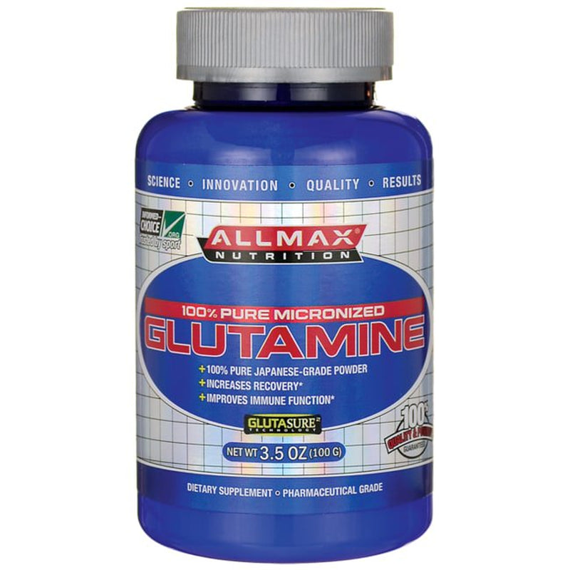 ALLMAX Nutrition Glutamine Powder, 100% Pharmaceutical Grade, 100G, Unflavored, 20 Servings