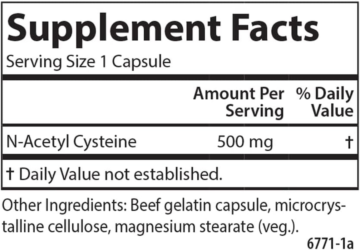 Carlson - NAC, N-Acetyl Cysteine, 500Mg, Liver Health, Immune Function, Antioxidant, 120 Vegetarian Capsules