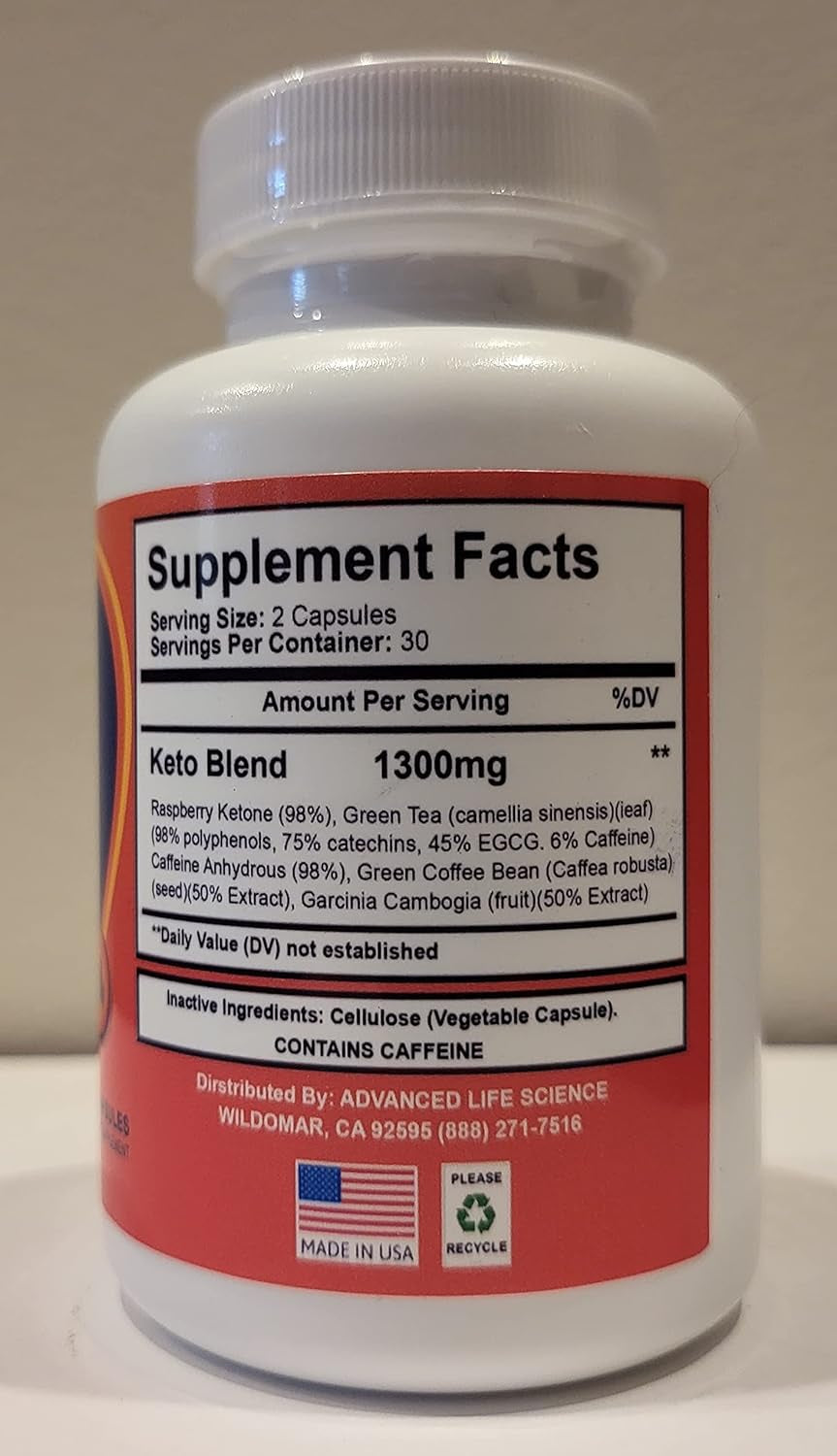 (Official) Keto GT, Advanced Formula, Made in the USA, (2 Bottle Pack), 60 Day Supply