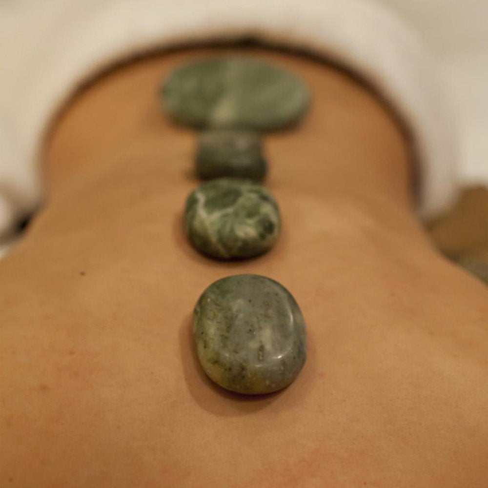 2 Pieces Natural Jade Massage for Body Relaxing Spa Massage (1.2 X 1.57 Inches)