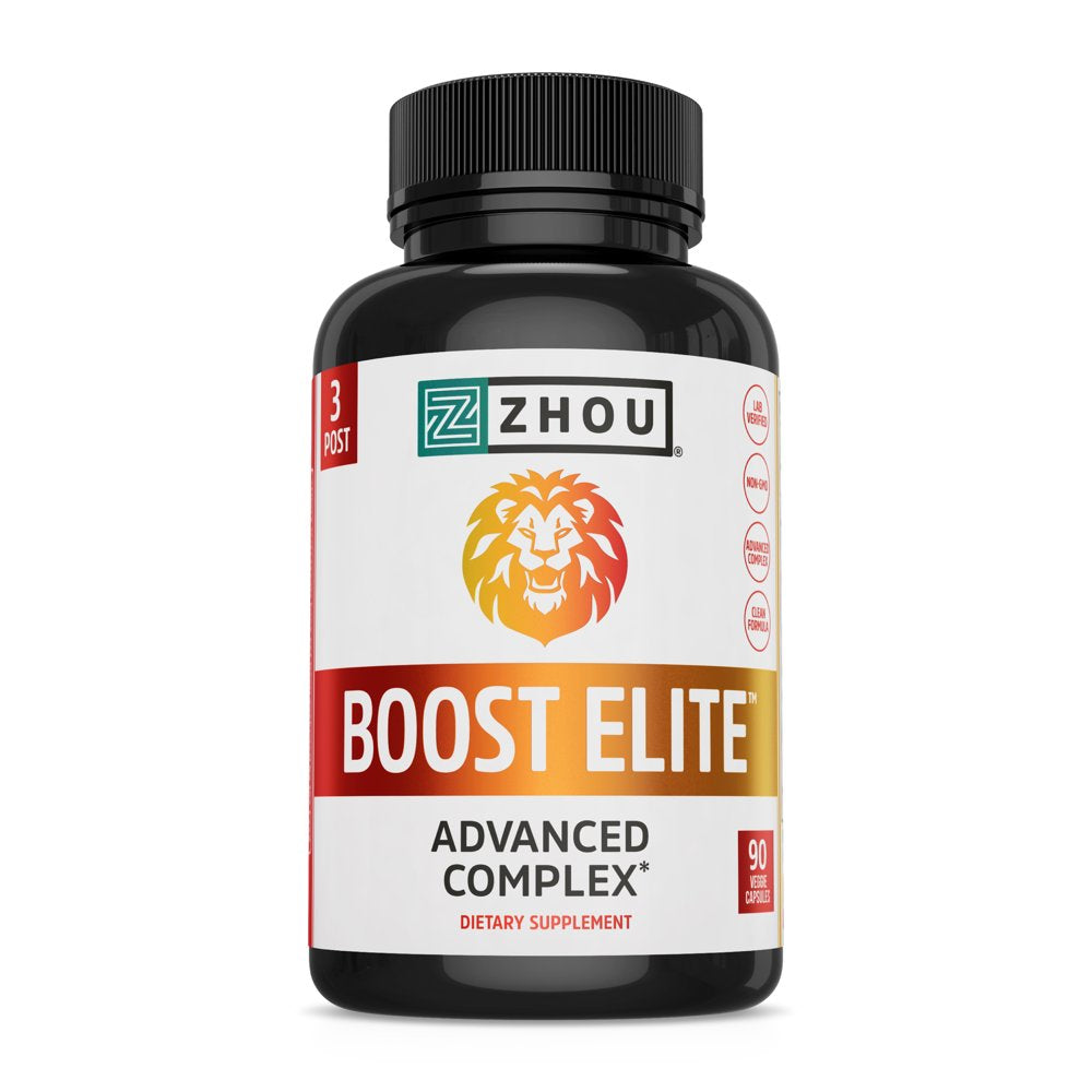 Zhou BOOST ELITE Test Booster | Formulated to Increase T-Levels & Energy | 30 Servings, 90 Veggie Caps