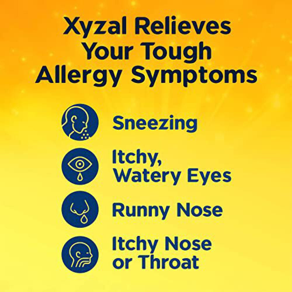 Xyzal Allergy Pills, 24-Hour Allergy Relief, Original Prescription Strength,55 Count (Pack of 2)