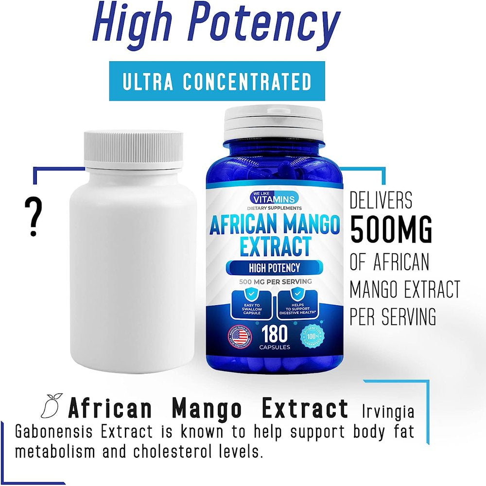 We like Vitamins African Mango Extract Supplement 500Mg Weight Loss Pills 180 Capsules