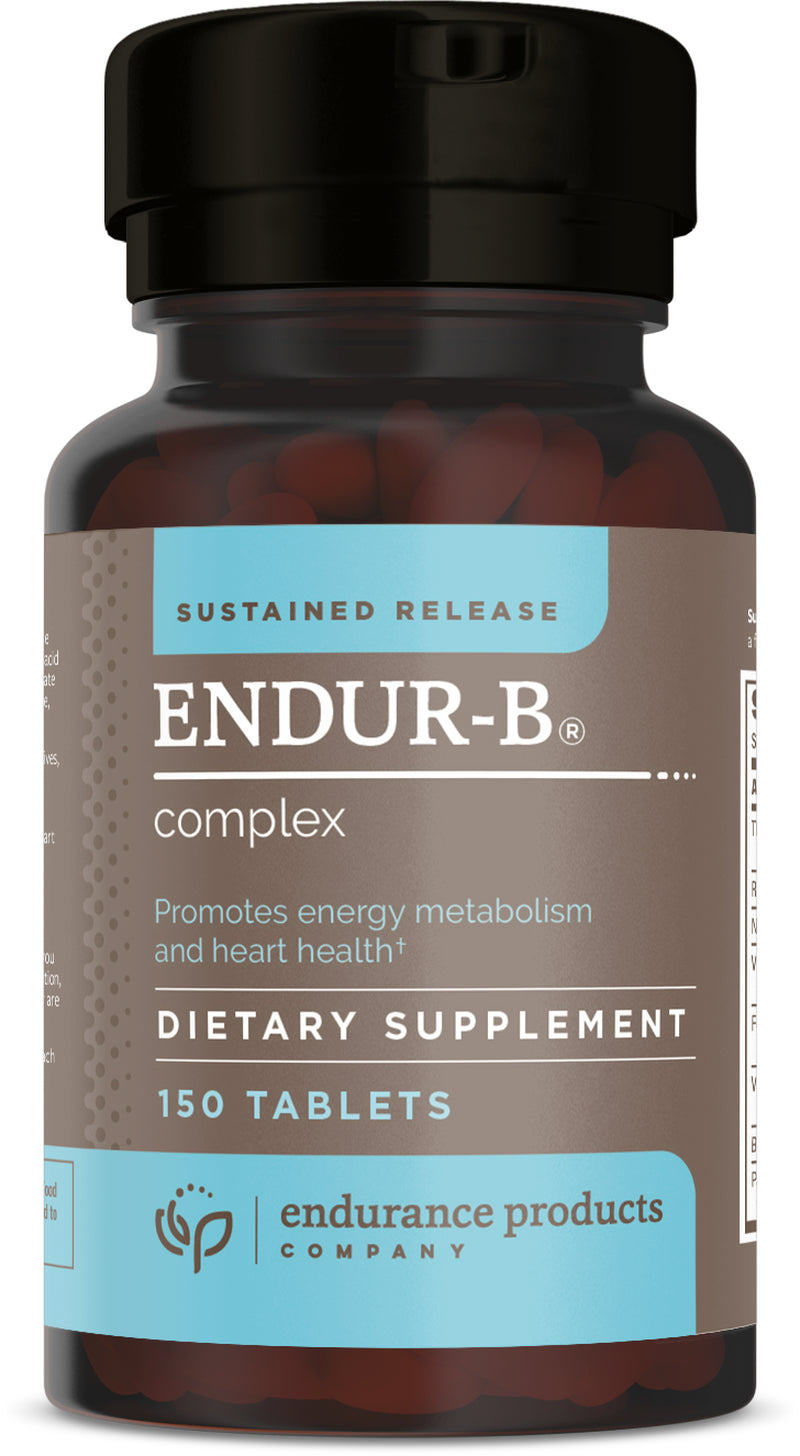 Endur-B Complex - Sustained Release - Vitamin B Supplement with B1, B2, B3, B6, B12, Folic Acid, Biotin - 150 Tablets - Endurance Products Company