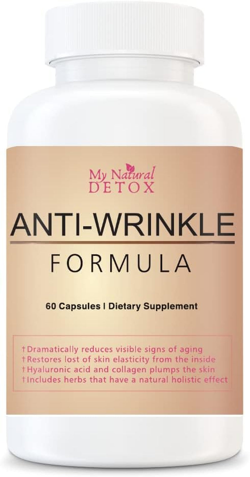 Mynaturaldetox Anti-Wrinkle/Anti-Aging with Collagen and Aloe-Vera, Grape Seed, Hyaluronic Acid & Green Coffee Bean Extract-Gluten Free