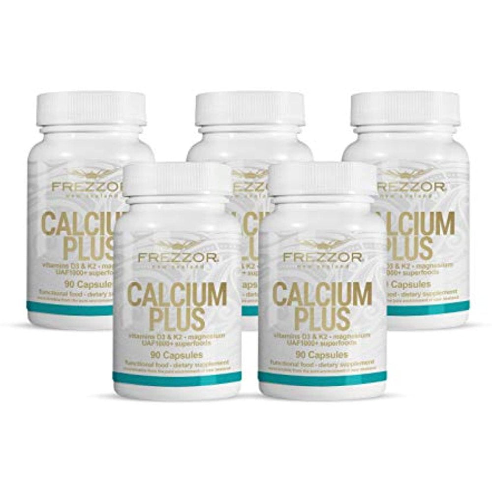 <Span Style="Font-Size: 10.5Pt;">Frezzor Calcium plus Magnesium, Highly Bioavailable Bone Supplement, </Span>Vitamins K2 and D3, 5-Pack, 450 Capsules