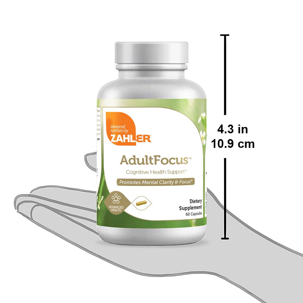 Zahler Adultfocus, Advanced Formula for Focus and Concentration, 60 Capsules