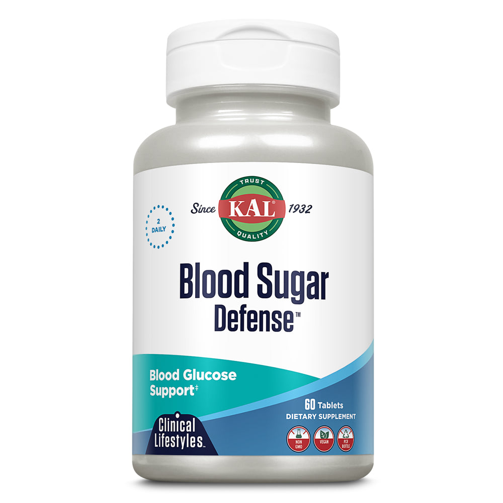 KAL Blood Sugar Defense | Blood Glucose Support with Cinnamon and Alpha Lipoic Acid | with Activtab Technology for Faster Disintegration | 60 Tablets