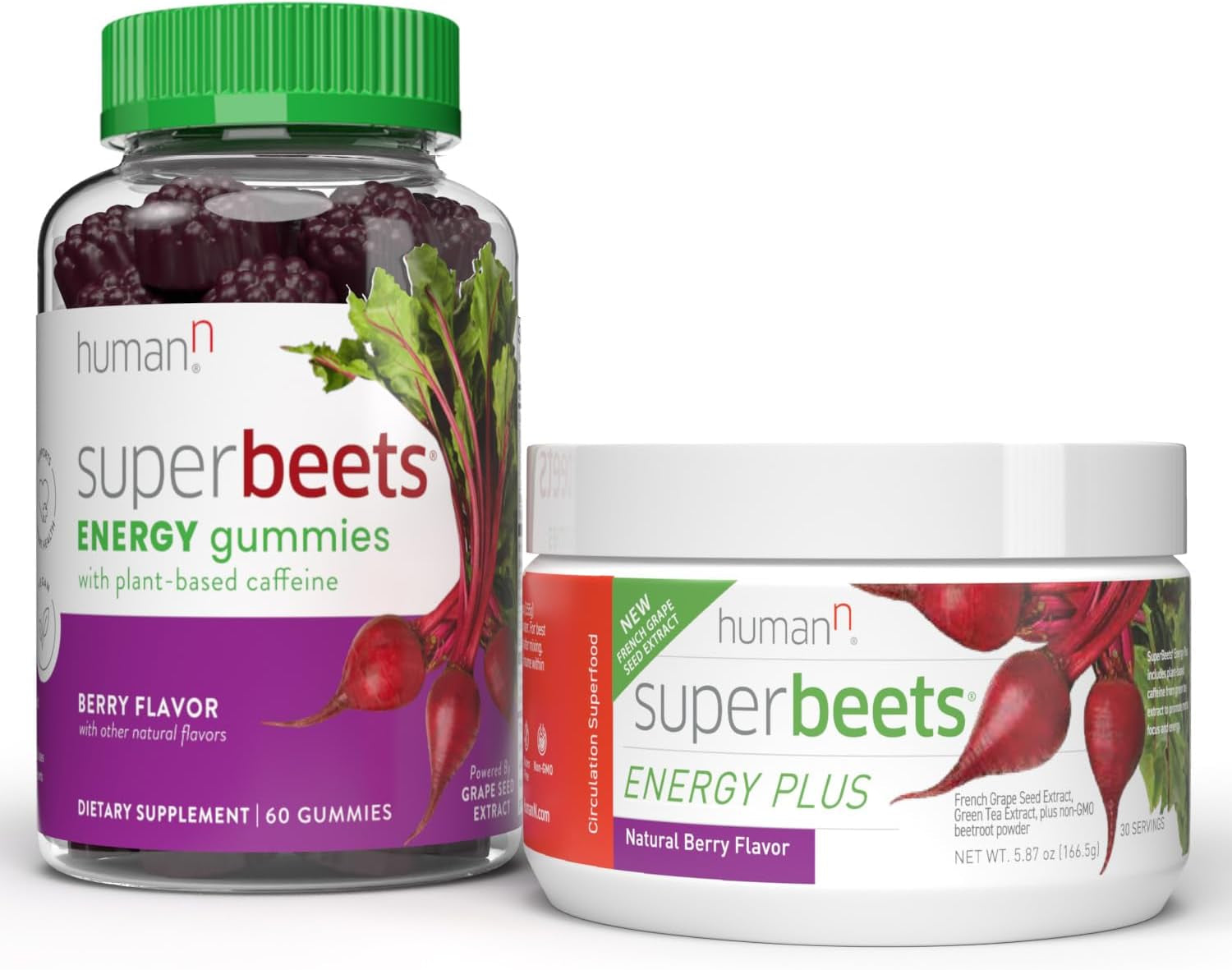 Humann Superbeets Energy Gummies & Superbeets Energy plus Powder