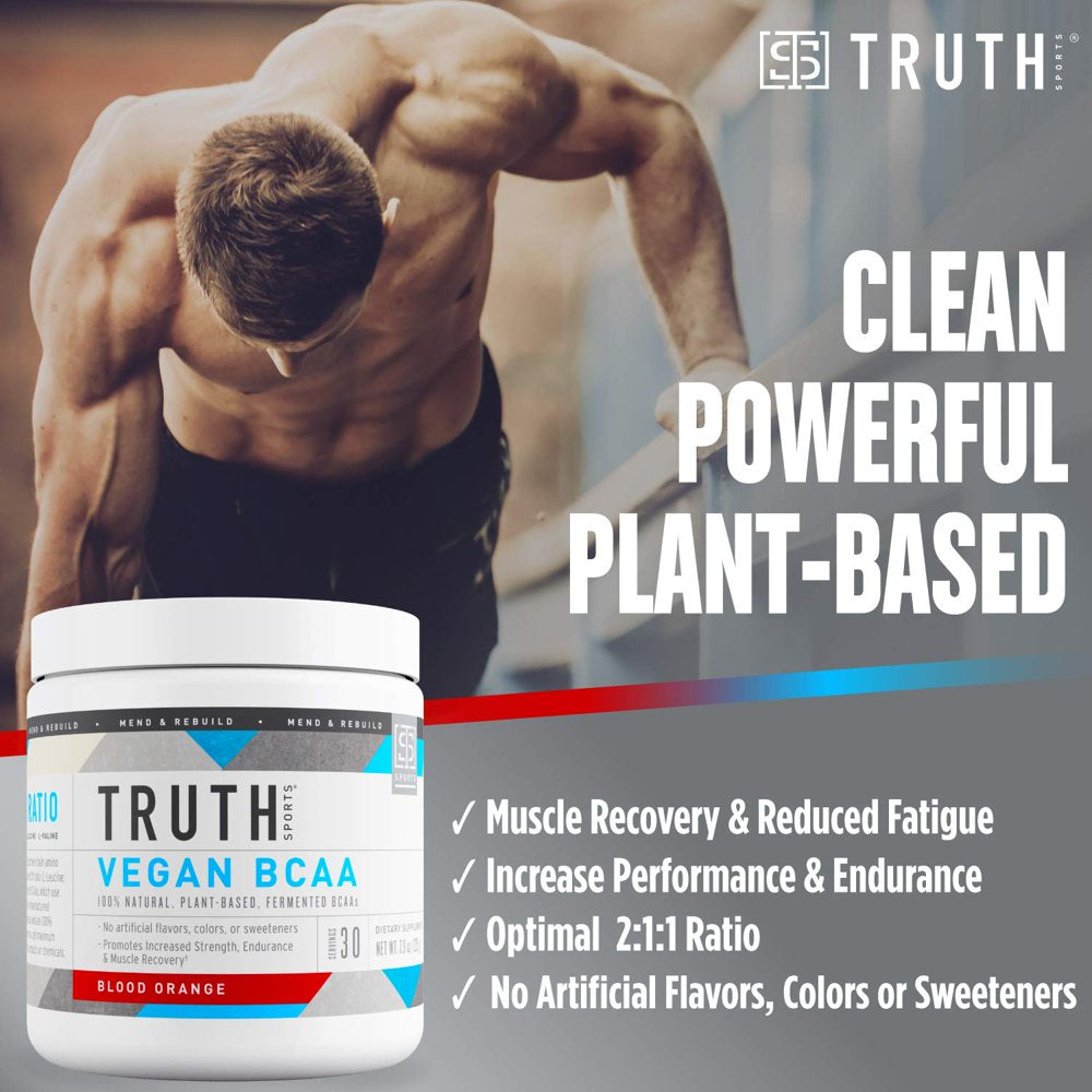 Vegan BCAA Powder - Blood Orange | Branched Chain Amino Acids | Pre/Post Workout Supplement