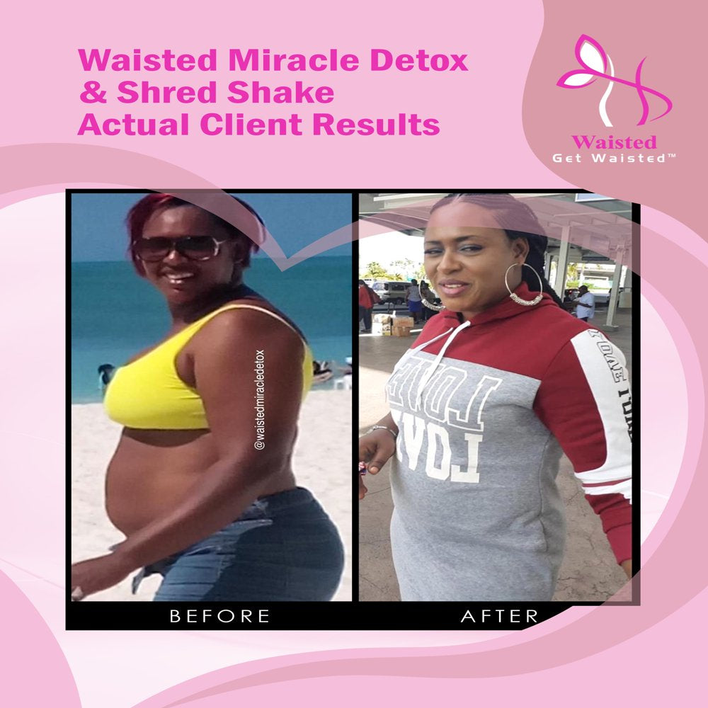 Waisted Miracle Detox & Shred Shake, Shred Belly Fat, Get Rid of Bloating, Toxins, Parasites, Feces and Kickstart Your Metabolism, 15 Servings