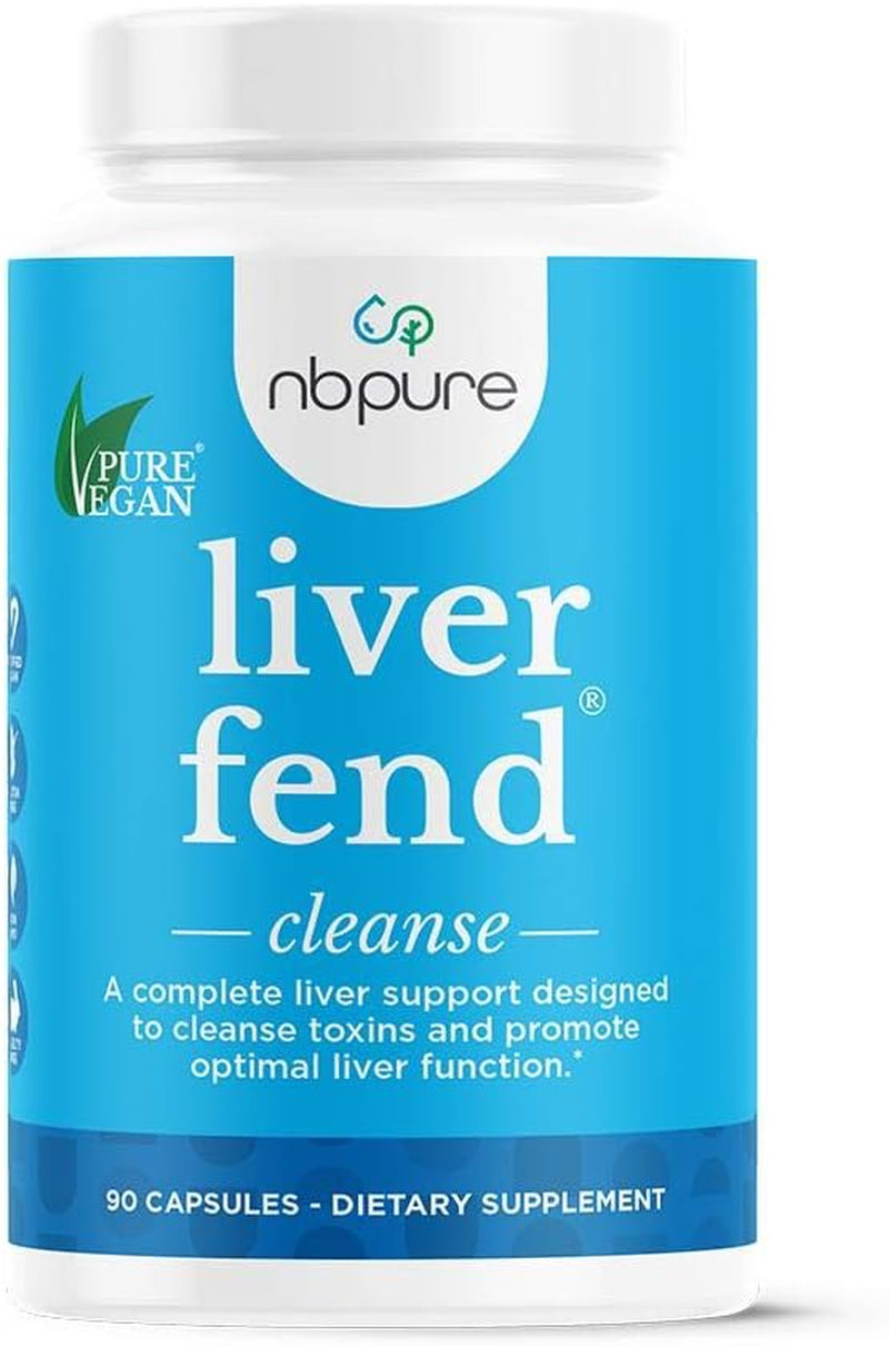 Nbpure Liver Fend Liver Detox & Milk Thistle 90 Ct, Mag O7 Oxygen Digestive System Cleanser Capsules 90 Ct, Enzybiotic Probiotic Digestive Enzyme 60 Ct & Vitamin D Liquid Vitami D3 Spray Bundle