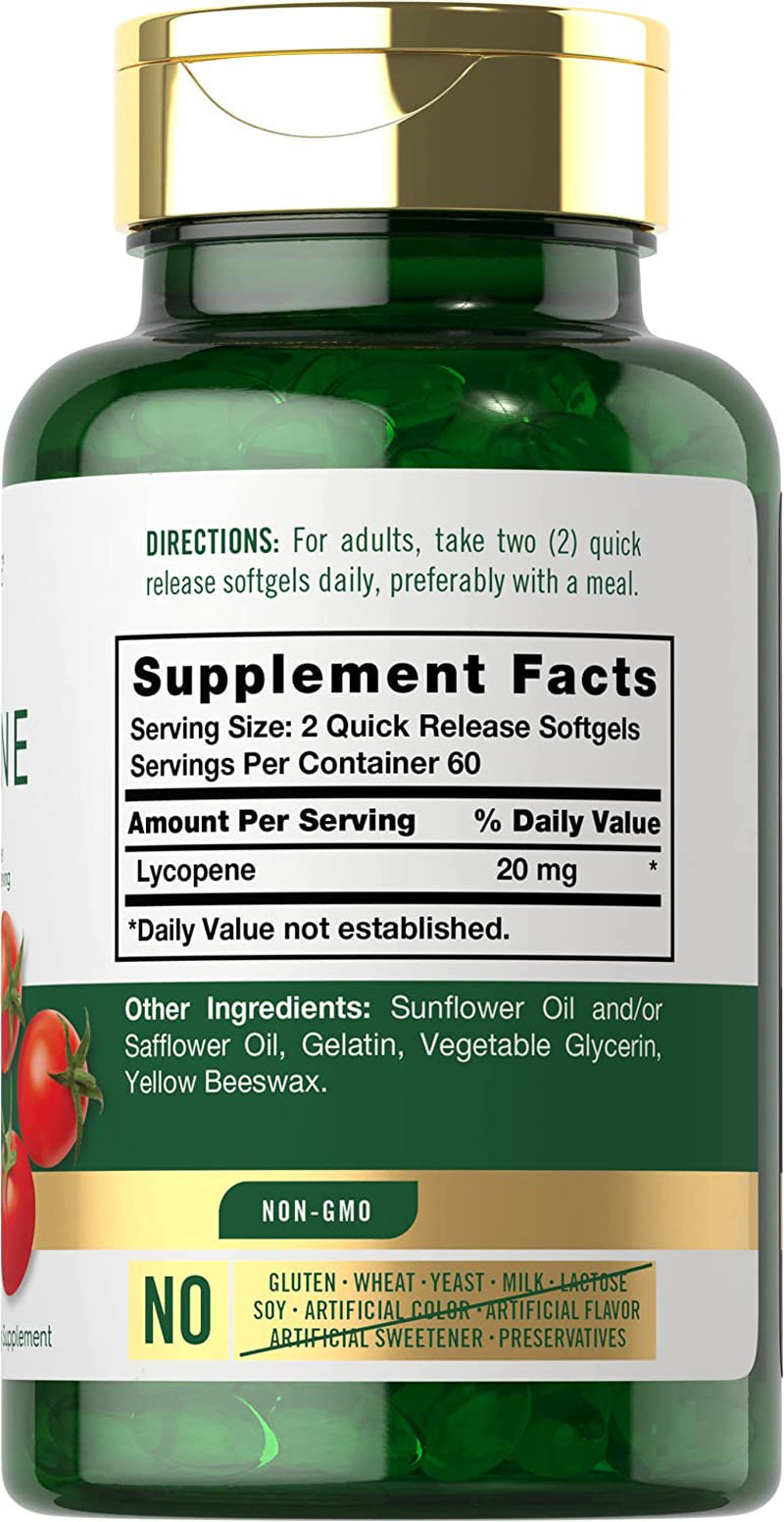 Lycopene | 20Mg | 120 Softgels | by Carlyle