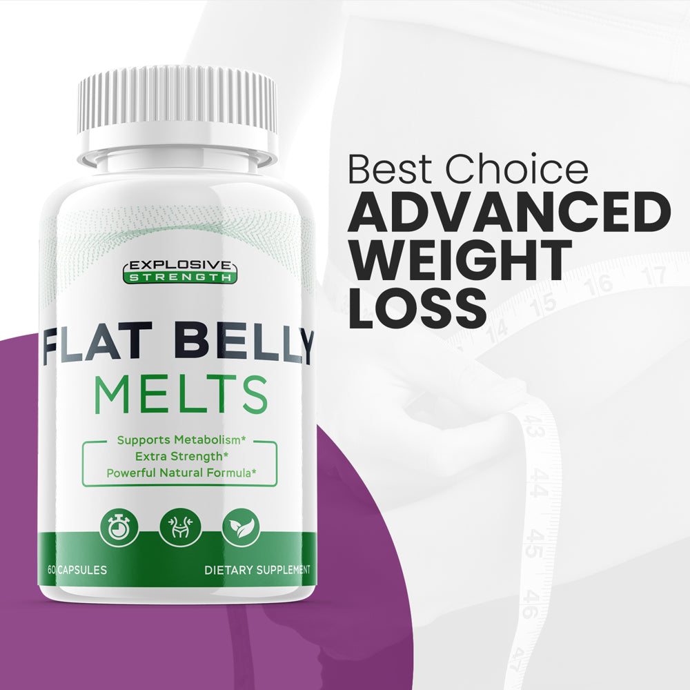 (2 Pack) Flat Belly Melts - Keto Weight Loss Formula - Energy & Focus Boosting Dietary Supplements for Weight Management & Metabolism - Advanced Fat Burn Raspberry Ketones Pills - 120 Capsules