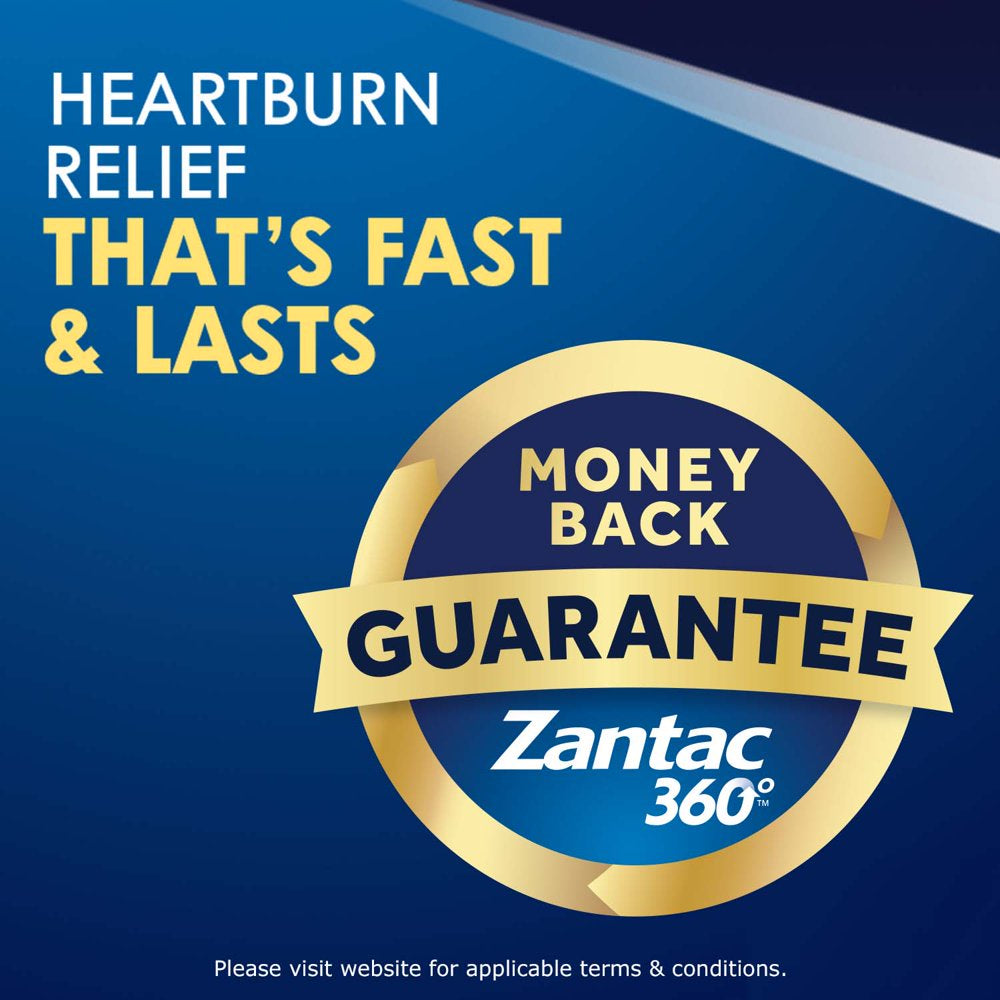 Zantac 360 Maximum Strength Prevents & Relieves Heartburn 20Mg Tablets /Acid Reducer 25Ct