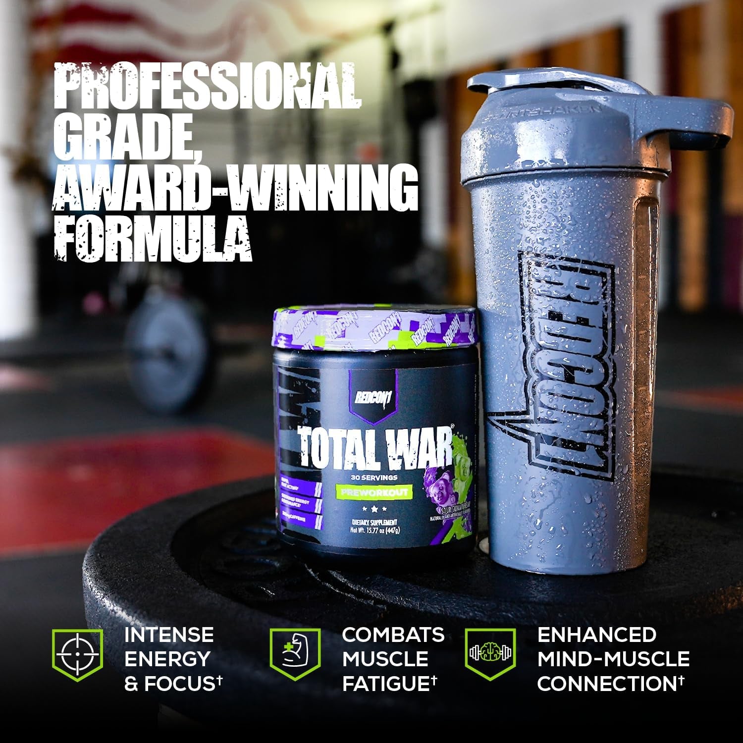 REDCON1 Total War Preworkout (Grape) & Big Noise Non-Stim Preworkout Powder (Unflavored) Stack - Pre Workout Duo for Energy, Focus & Endurance - Keto (2 Products, 30 Servings Each)