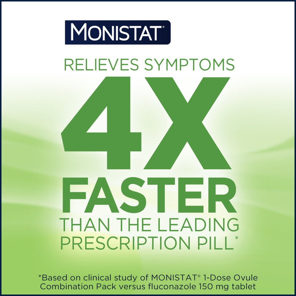 Monistat 3 Day Yeast Infection Treatment for Women, 3 Miconazole Pre-Filled Cream Applicators, 2 Pack