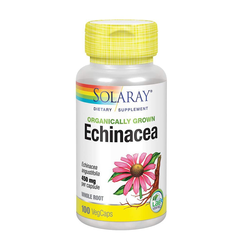 Solaray Organically Grown Echinacea Angustifolia -- 450 Mg - 100 Vegcaps
