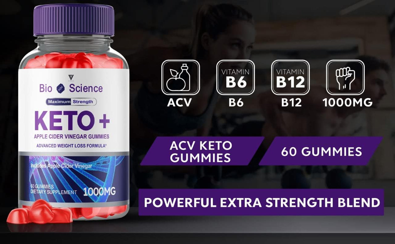 Bioscience Keto ACV Gummies Bioscience Keto Gummies for Weight Loss plus - Bio Science Keto Apple Cider Vinegar Gummies Supplement 1000MG Folate Beet Root Juice (60 Gummies)