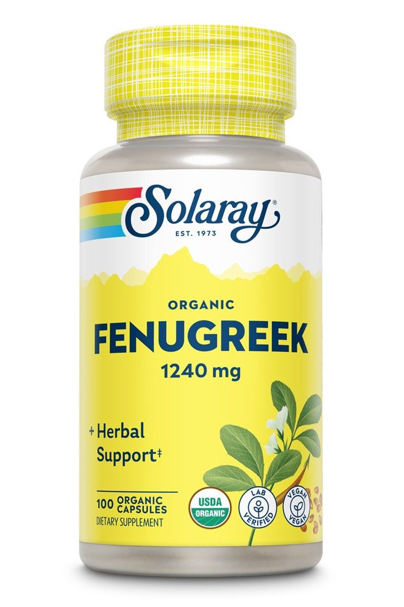Solaray Organic Fenugreek -- 100 Organic Capsules