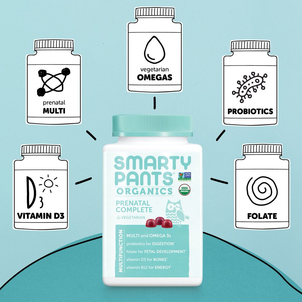 Smartypants Vitamins Organic Prenatal Complete Gummies, 120 Count