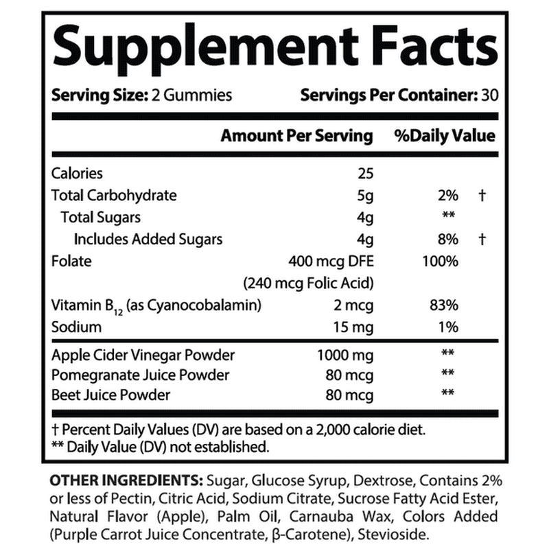 2Nd Life Keto ACV Gummies 1000MG Dietary Supplement 120 Gummys