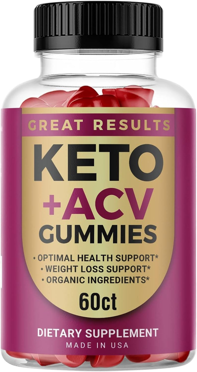 Lomilan Great Results Keto Gummies, Great Results Keto ACV Gummies, 60 Count (Pack of 1)