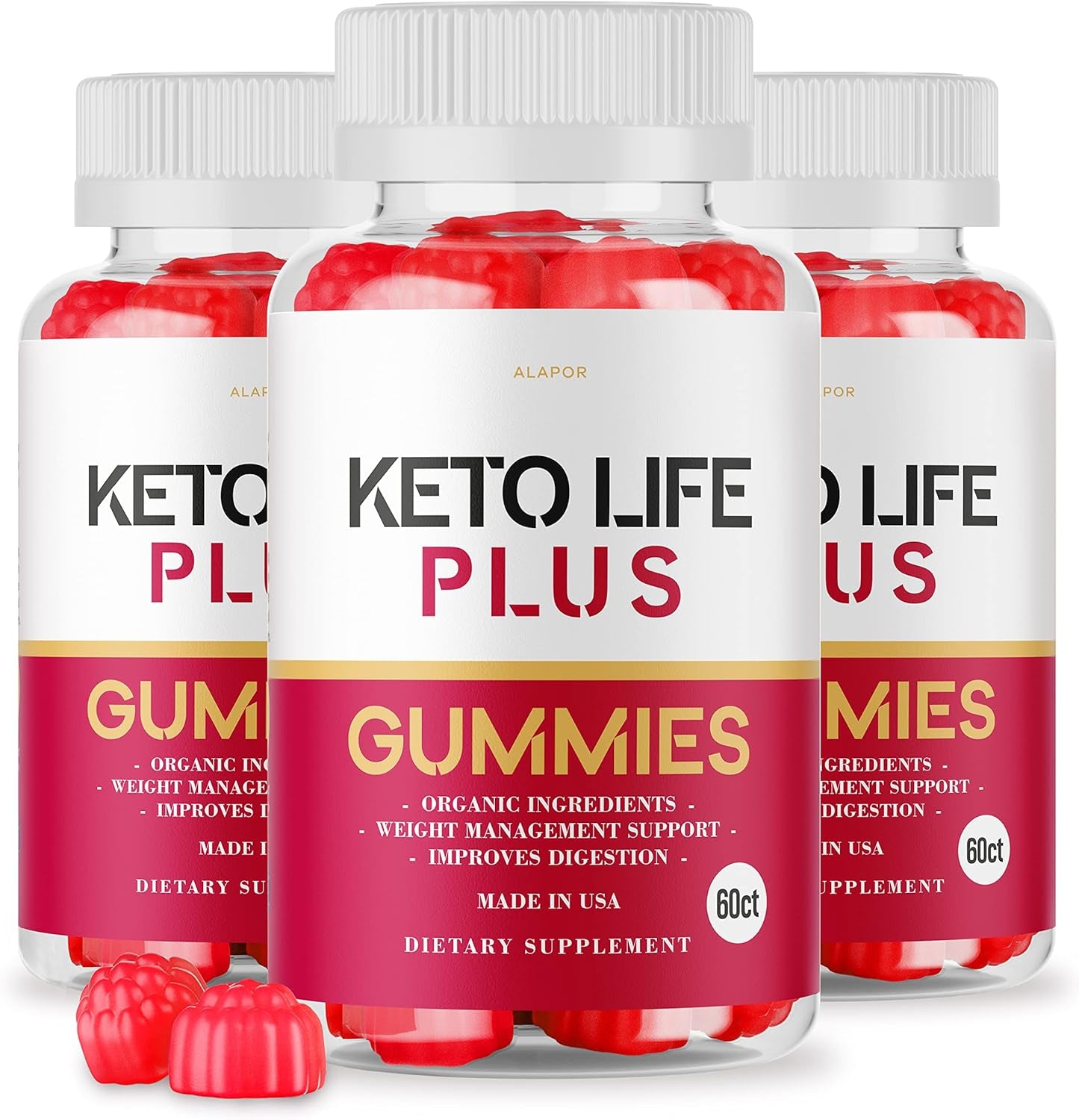 (3 Pack) Keto Life plus - New Advance Formula Apple Cider Vinegar Life plus Gummies, Ketolife plus Gummy, Life Gummys Reviews 90 Days Supply.