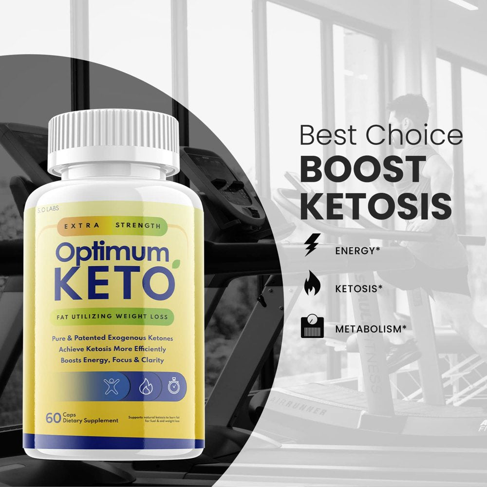 (2 Pack) Optimum Keto - Supplement for Weight Loss - Energy & Focus Boosting Dietary Supplements for Weight Management & Metabolism - Advanced Fat Burn Raspberry Ketones Pills - 120 Capsules