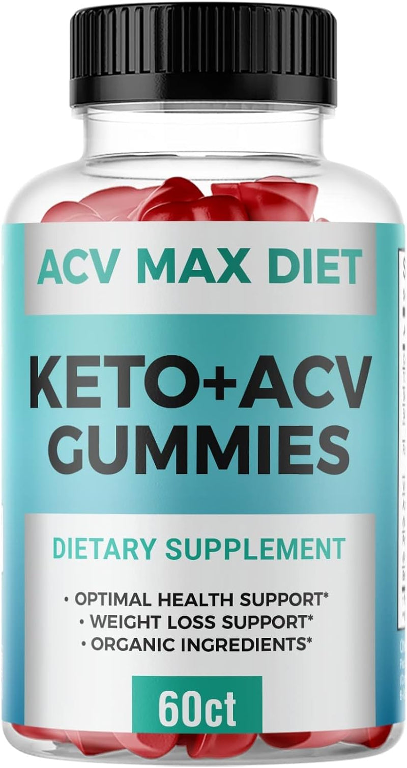 ACV MAX Diet Keto Gummies, Max Diet ACV Gummies, 60 Count (Pack of 1)