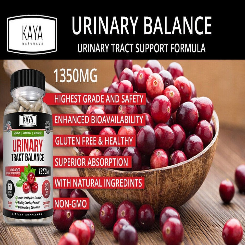 Urinary Tract Balance 1350 Mg 60 Capsules, Urinary Tract Cleanse, Bladder Health, UTI Support