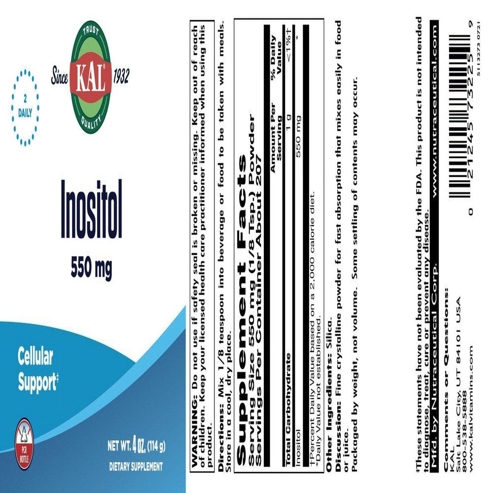 Kal - Inositol 550 Mg. - 4 Oz.