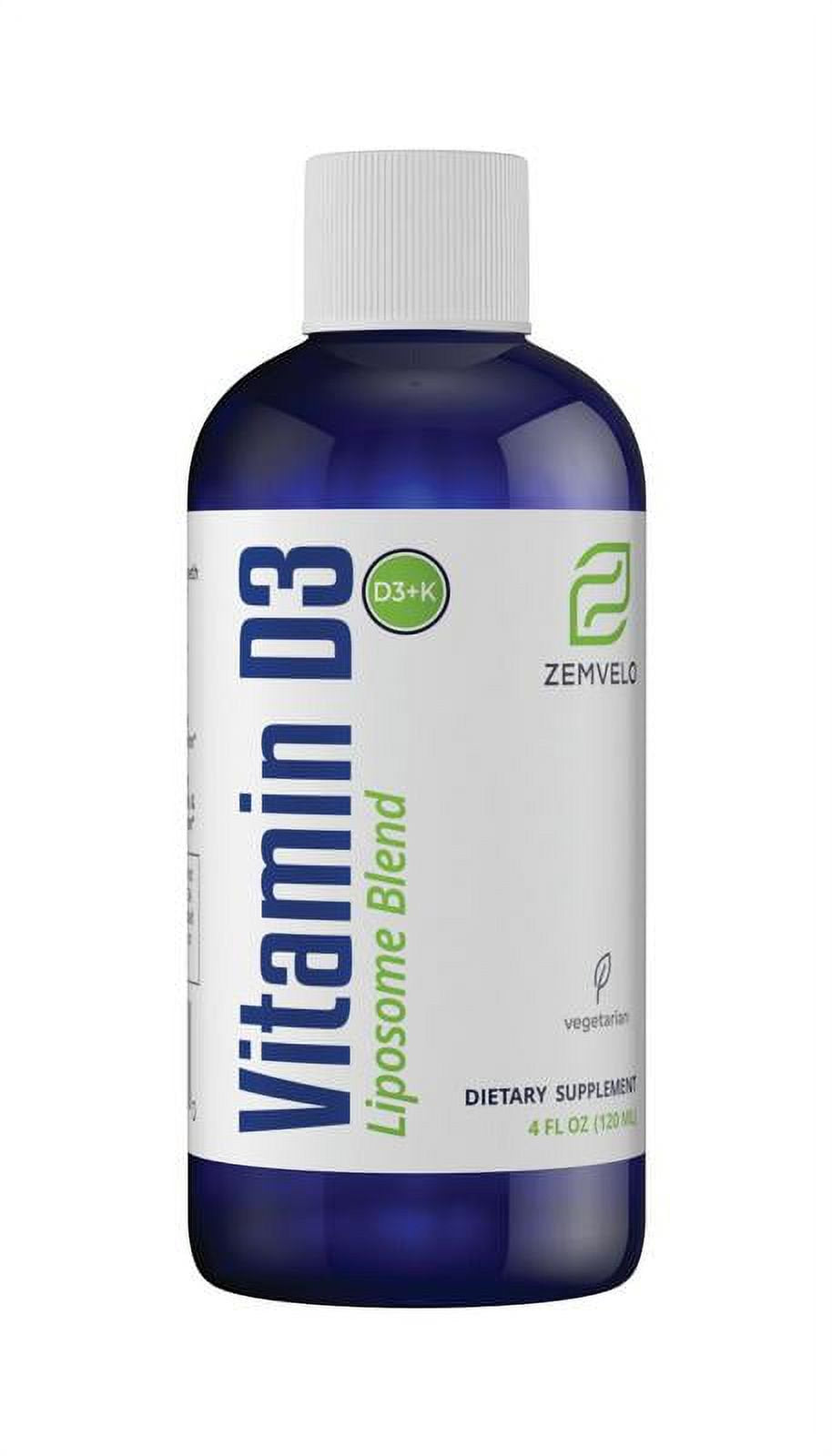 Liposome Vitamin D3 + K2 - Support for Immune System, Bone & Joint, Muscle & Heart Health - 4 Oz, 30 Day Supply