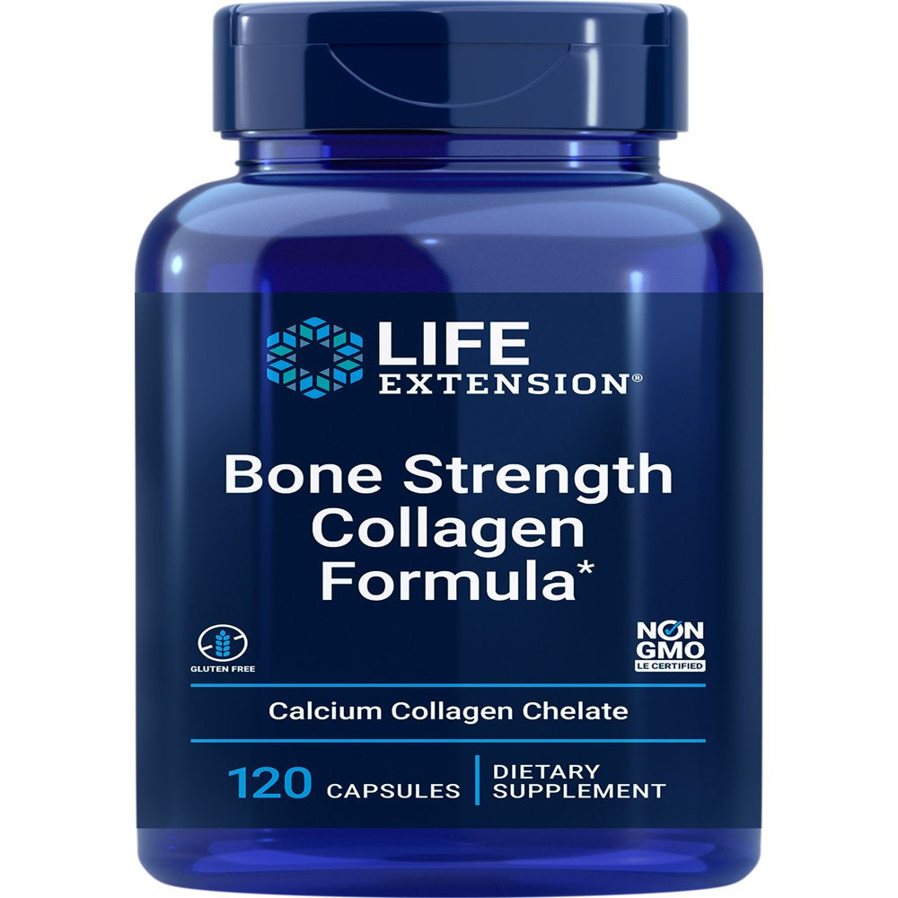 Life Extension Bone Strength Collagen Formula - Optimize Bone Strength & Flexibility - Gluten-Free, Non-Gmo – 120 Capsules