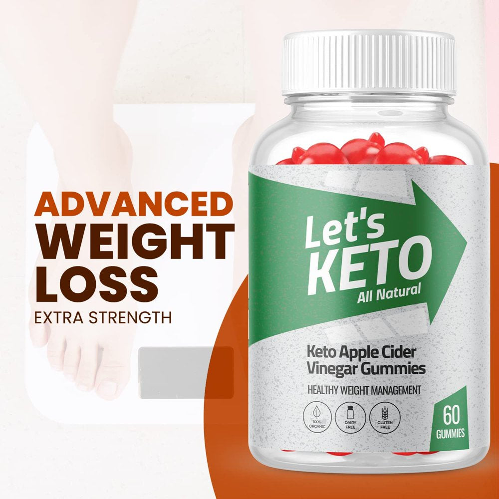 (1 Pack) Let'S Keto ACV Gummies - Supplement for Weight Loss - Energy & Focus Boosting Dietary Supplements for Weight Management & Metabolism - Fat Burn - 60 Gummies