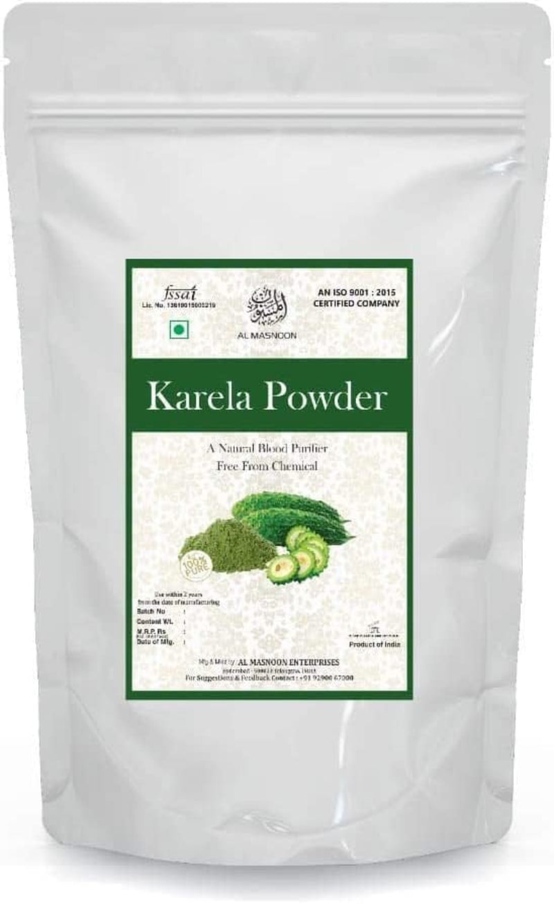 CROW AL MASNOON Organic Karela Powder/Bitter Gourd Powder (Unprocessed & No Additives) - Pack of 100 Grams