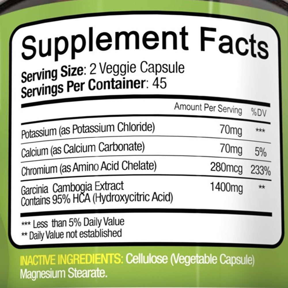 Nutriflair Garcinia Cambogia Supplement 95% HCA Metabolism Booster for Weight Loss 90 Capsules