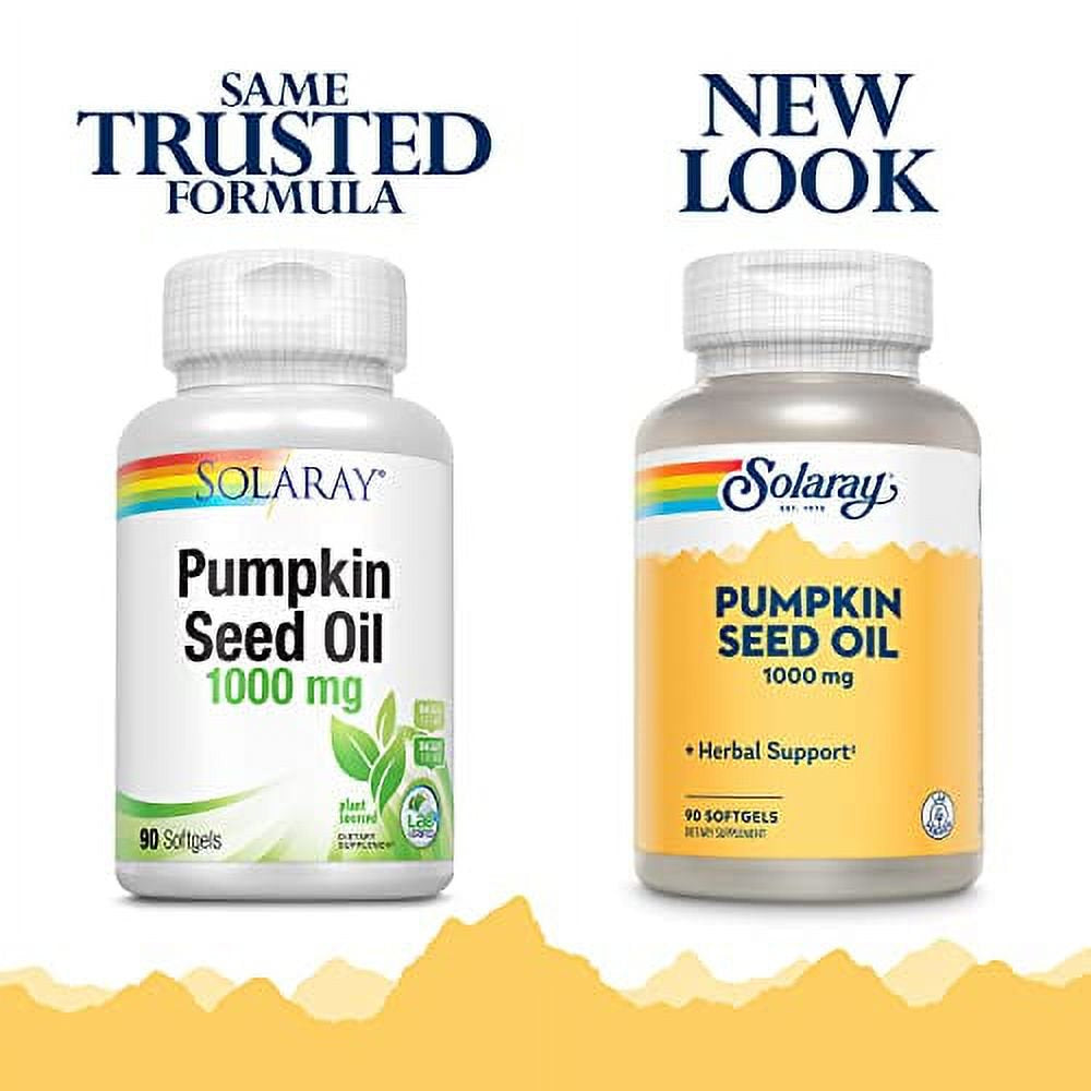 Solaray Pumpkin Seed Oil, 1000 Mg | 90 Count