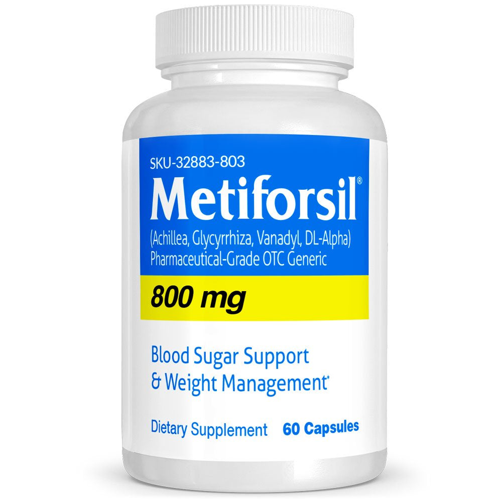 Metiforsil Pharmaceutical Grade OTC, Blood Sugar Support, Natural Alternative Metformina, Vitasource