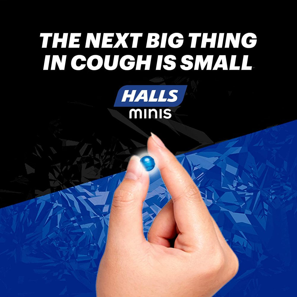 Halls Minis Mentho-Lyptus Flavor Sugar Free Cough Drops, 24 Mini Throat Lozenges per Pack (48 Total Pieces) 2 Pack Double up and Save