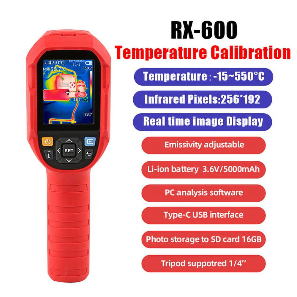 A-BF Uti260B Infrared Thermal Imager -15~550C Industrial Thermal Imaging Camera Handheld USB Infrared Thermometer 256*192 Pixels