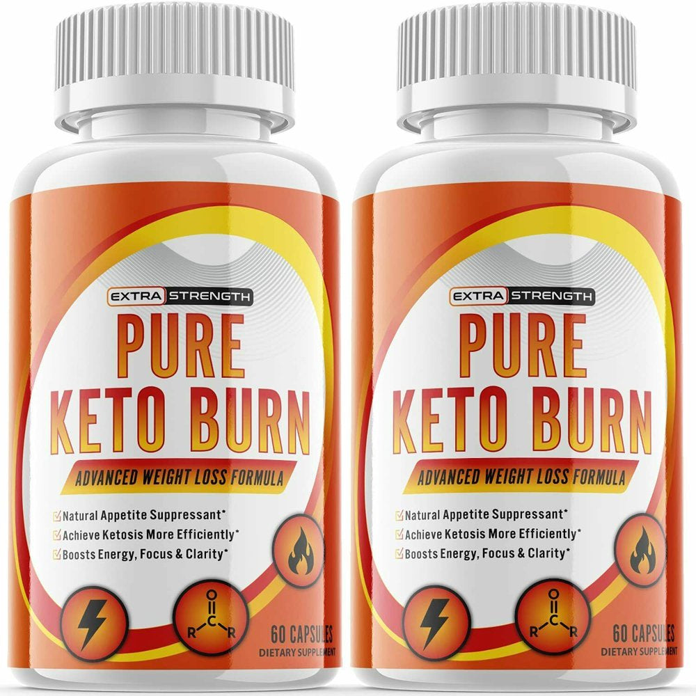 2 Pack - Pure Keto Burn for Weight Loss with Advanced Fat Burn Raspberry Ketones - 120 Capsules