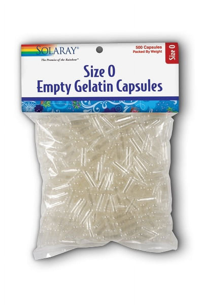 Solaray Empty Gelatin Capsules Size 0 500 Capsule