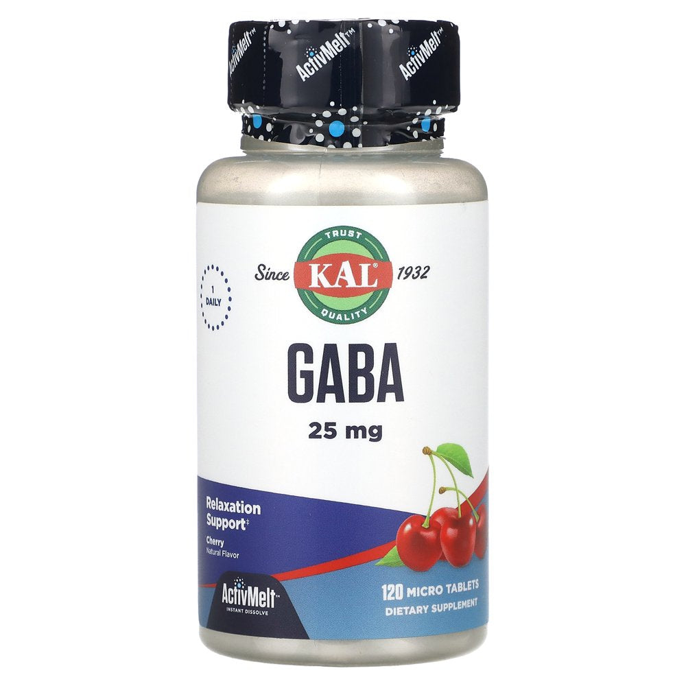 KAL GABA, Cherry, 25 Mg , 120 Micro Tablets