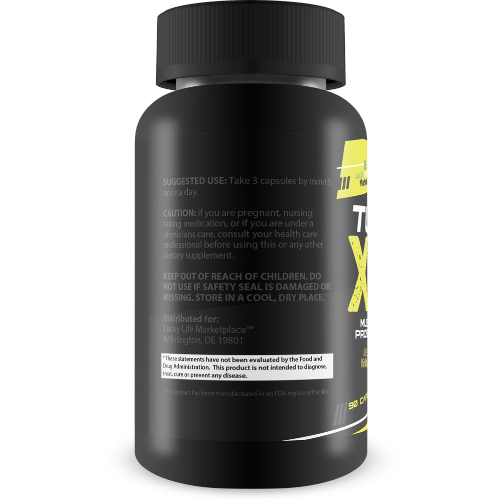 Turbo XXL Pro Muscle Growth & Prostate Support - Support Reduced Inflammation & Healthy Blood Flow - Aid Prostate Health & Muscle Recovery - Multi-Vitamin, Mineral, & Herbal Formula - Maximum Strength